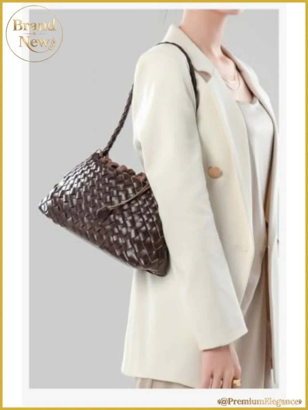 Suede Woven Hobo Bag for Women Trendy Bucket Purse Vintage Shoulder Tote Handbag